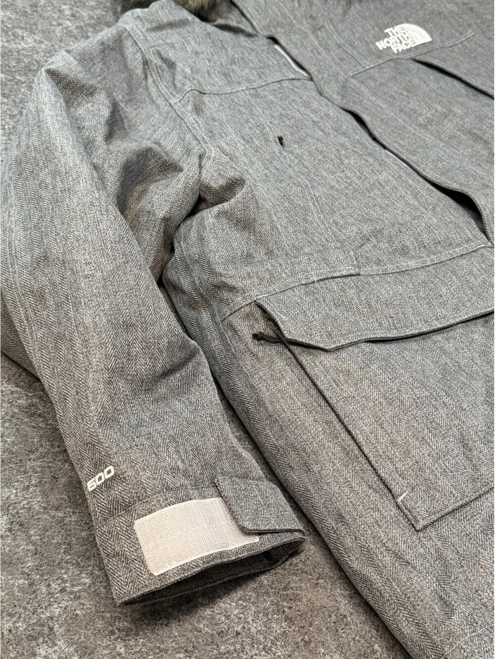 The North Face Novelty McMurdo Parka Mens XXL Gray 600 Down DryVent NWT